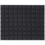 A large, dark chocolate bar with square segments resembling the 3M™ Bumpon™ Black Square Protective Tape -1/2 x 1/8 (3,000/Case).