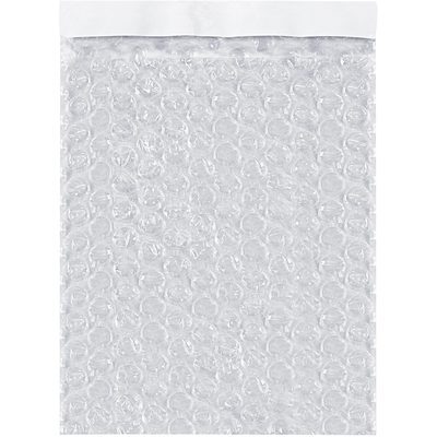 BOBHD1823.jpg The MH-USA 18 x 23 Super Duty Self-Seal Bubble Pouches (50/Case) feature a protective bubble wrap texture and a white strip for sealing, designed to safeguard items during shipping.
