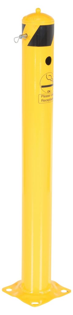 Smokers Steel Safety Bollard Yellow