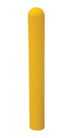 The Vestil Plastic Bollard Post Cover 42 x 9.375 inches, featuring a rounded top and tall cylindrical shape, stands upright against a plain white background.
