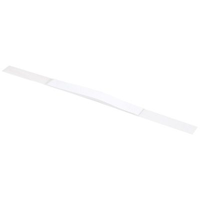 C3M8340200PK.jpg Against a plain white background lay a long, thin, and white strip with thicker ends, resembling the flexible 3M™ 8340 Carrying Handles - 1 3/8 x 23 (200 Pack).