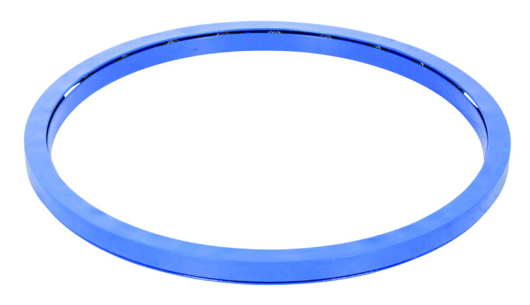 The Vestil Manual Carousel 4000 Lb Capacity 36 In features a smooth blue circular ring with a reflective surface, set against a white background.