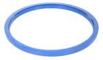 A blue circular ring, similar to the precision of the Vestil Manual Carousel 2000 Lb Capacity 40 In, appears on a white backdrop. The smooth and shiny finish evokes its industrial design excellence.