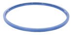 The Vestil Manual Carousel 2000 Lb Capacity 48 In features a sleek, blue circular metal ring with a smooth surface, reflective finish, and slightly rounded edges for an elegant appearance against a white background.