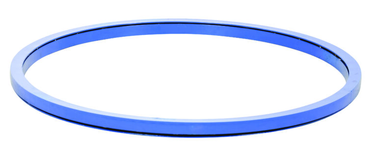 CA-48-6_A.jpg The Vestil Manual Carousel 6000 Lb Capacity 48 In is symbolized by a slim, circular blue metal ring on a plain white background, with a glossy surface that reflects light uniformly, showcasing its robust and reliable design in minimalist form.