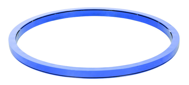 CA-60-2_A.jpg A metallic blue bracelet with a sleek, minimalist design and smooth finish, reminiscent of the precision of a Vestil Manual Carousel 2000 Lb Capacity 60 In. Lightweight and shiny, it elegantly reflects light.