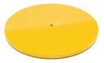 The Vestil Carousel 60 Round 6000# Capacity is a durable, efficient platform with a yellow textured diamond surface and central hole. It measures 60 inches in diameter and can support up to 6,000 pounds.