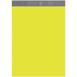 The bright yellow notepad features a gray binding strip and perforations for effortless tearing, with lined pages ideal for writing or note-taking. Its as organized as your stack of MH-USA 14 1/2 x 19 Yellow Poly Mailers (100/Case) and a workspace essential.