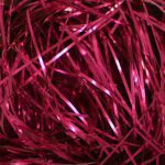 A close-up of crinkled, shiny pink and purple metallic PureMetallic Shred™ intertwined chaotically, using 10 lb. Purple Metallic PureMetallic Shred™ Veryfine Cut™, creates a textured and reflective surface.