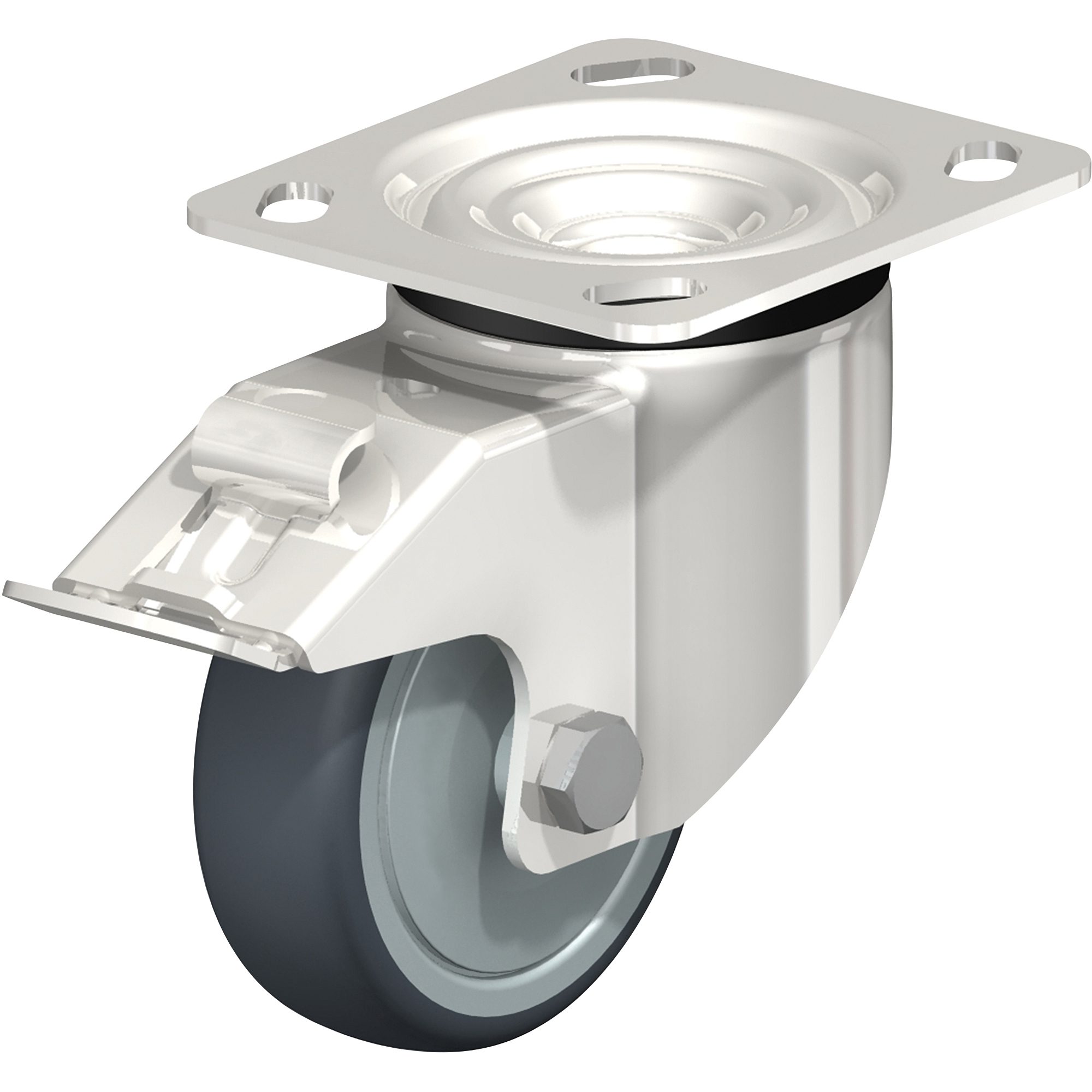 Vestil 4X1-1/4 Poly, Swivel W/Brake - VL-CST-A-SS-4X1TPE-SWTB