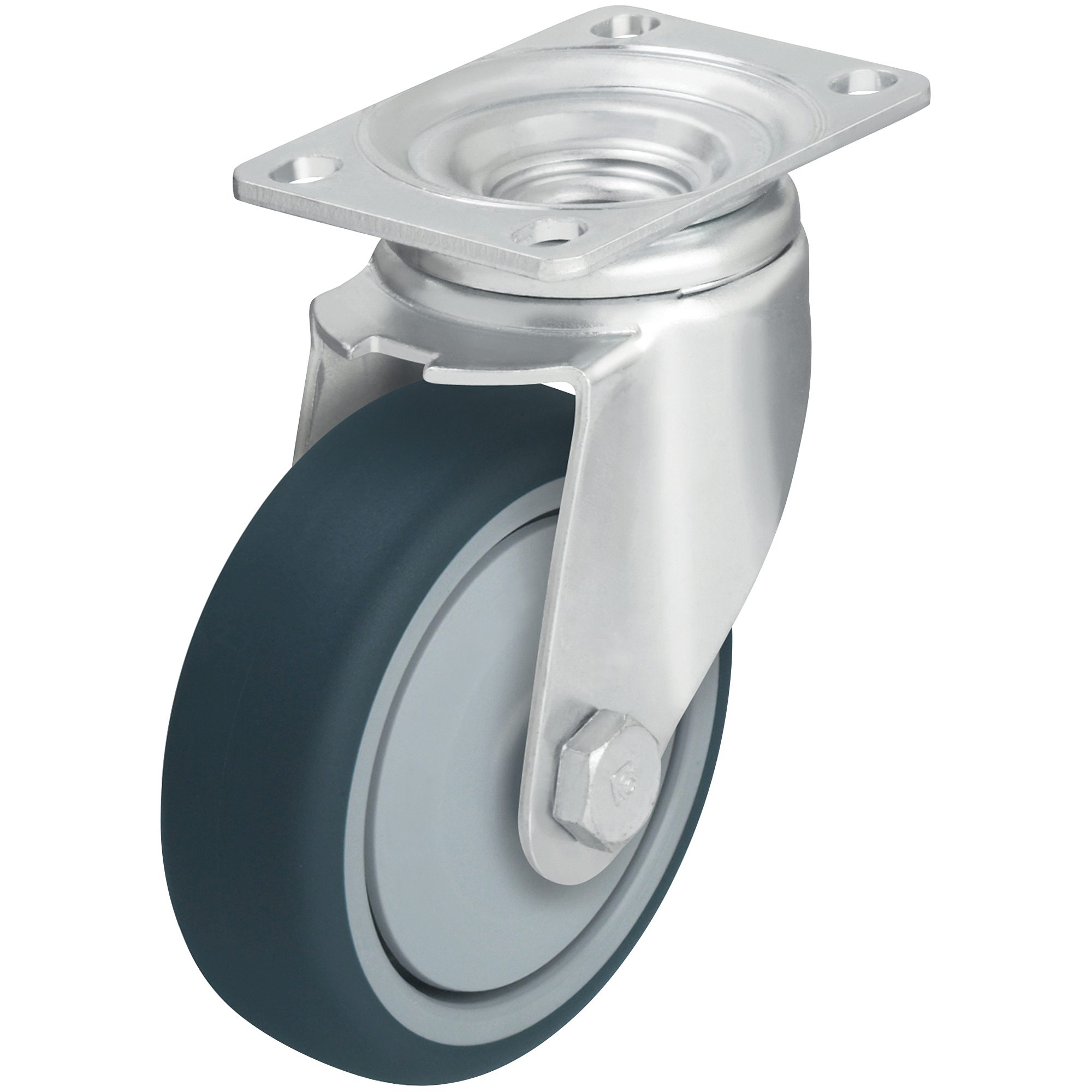 Vestil 4X1-1/4 Poly, Swivel - VL-CST-AL-4X1TPU-S