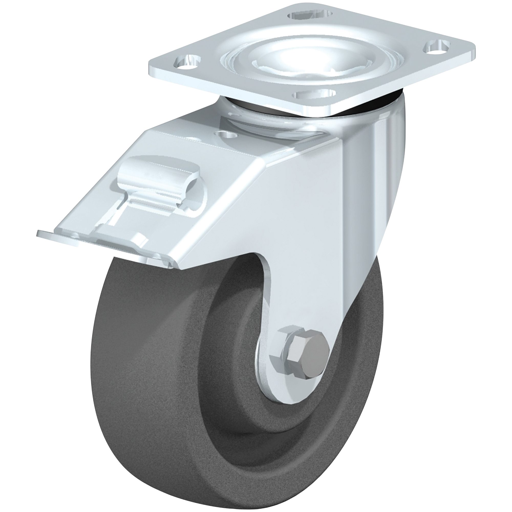 8X2 Nylon, Swivel W/Brake