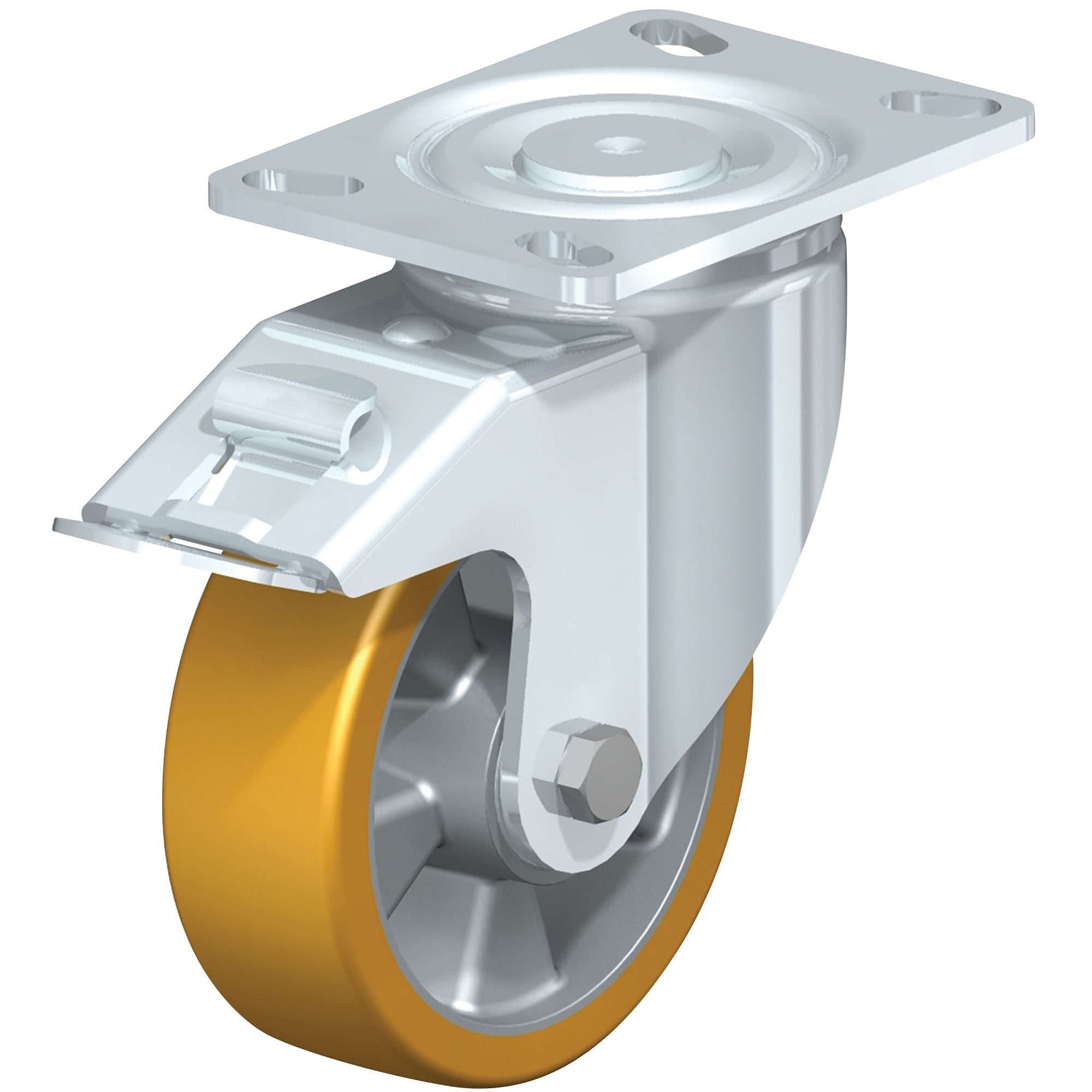 6X2 Poly, Swivel W/Brake