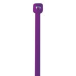 The MH-USA 11 50 lbs purple cable tie, from a case of 1000, with a rectangular locking head, stands vertically against a white background.