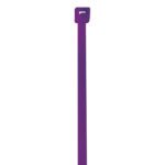 An MH-USA 4 18 Lbs purple cable tie with a square locking head is displayed against a plain white background.