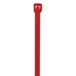 A single MH-USA 5 1/2 40 Lbs red cable tie with a rectangular locking head is shown vertically against a plain white background. Series sold as MH-USA 5 1/2 40 Lbs Red Cable Ties (1000/Case).