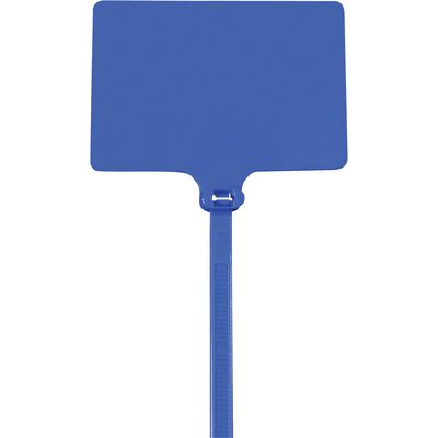 CTID83.jpg The blue fly swatter, with its broad rectangular head and long textured handle, mirrors the sturdy design and secure attachment of the MH-USA 6 120 Lbs Blue Identification Cable Ties (100/Case).
