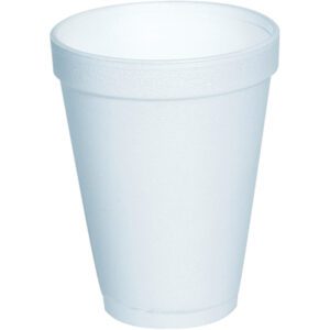 A 20 oz. MH-USA Foam Cup from the 500/Case set stands upright against a white background.