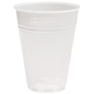 The MH-USA Translucent Cold Cups - 7 oz. (2500/Case) boast a sleek design with clear disposable plastic against a white background.