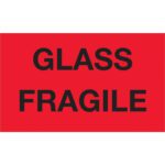 The MH-USA 3 x 5 Glass - Fragile labels in fluorescent red with bold black text are ideal for marking delicate shipments. Rolls of 500 ensure youre always stocked up.