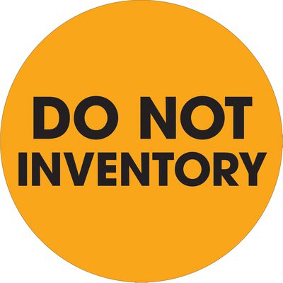 Circle "Do Not Inventory" Fluorescent Orange Labels