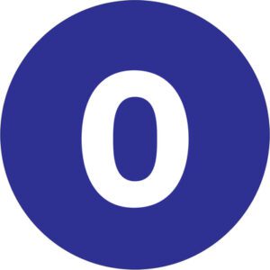The MH-USA 3 Circle - 0 (Dark Blue) Number Labels (500/Roll) showcase a prominent white zero on a dark blue circle background, ideal for organized labeling.
