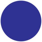 A solid blue circle on white background, similar to the MH-USAs 3/4 Blue Removable Labels (500/Roll).