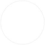 The design features a sleek, plain white circle with a thin, light gray outline on a white backdrop, similar to MH-USAs 3 White Removable Circle Labels (500/Roll).