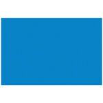 A solid blue rectangle fills the frame, echoing the sleek MH-USA 2 x 3 - Blue Removable Rectangle Labels (500/Roll), ideal for any labeling task with distinct clarity.