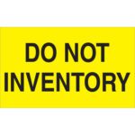 A bold black DO NOT INVENTORY message stands out on MH-USAs fluorescent yellow 3 x 5 labels, sold in convenient rolls of 500.
