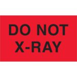 MH-USA labels feature bold black text on a 3 x 5 fluorescent red background declaring DO NOT X-RAY. With rolls of 500, your message is clear and visible.