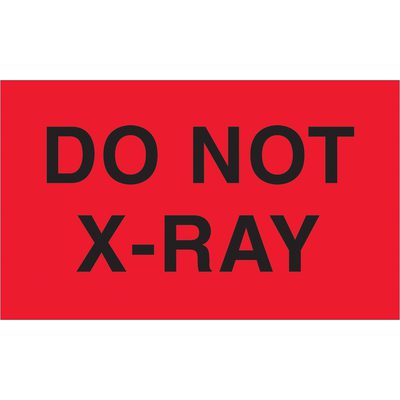 DL2361.jpg MH-USA labels feature bold black text on a 3 x 5 fluorescent red background declaring DO NOT X-RAY. With rolls of 500, your message is clear and visible.