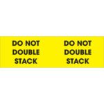 The MH-USA 3 x 10 fluorescent yellow labels feature bold black text, Do Not Double Stack, repeated twice. Each roll includes 500 labels, ensuring your message stands out.