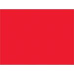 A solid fluorescent red rectangle fills the entire image, similar to MH-USA 3 x 4 Fluorescent Red Inventory Rectangle Labels (500/Roll). The vibrant hue dominates uniformly, capturing the eye with its simplicity like a freshly unrolled label from the pack.