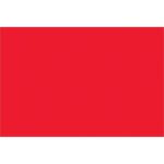 The image is dominated by the vibrant hue of a solid red rectangle, similar to MH-USA 4 x 6 Fluorescent Red Inventory Rectangle Labels (500/Roll).