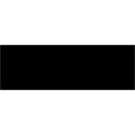 A smooth, black rectangle with a minimalist design, similar to the MH-USA 3 x 9 Black Inventory Rectangle Labels (250/Roll).