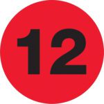 A bright MH-USA 1 fluorescent red circle prominently features the number 12 at its center.