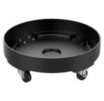 Meet the Vestil Drum Dolly Ld Poly Black 55 Gallon, an ideal solution for large pots. This round, wheeled dolly with four casters and a raised rim makes moving heavy 55-gallon planters indoors or outdoors a breeze.