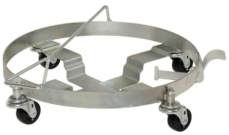DRUM-DRH-HR-TLT_A.jpg The Vestil Drum Dolly W/Handle & Tilt 1K Capacity boasts a sturdy frame with four caster wheels, ideal for transporting barrels or kegs. Its handle and securing mechanism offer stability and ease while supporting up to 1,000 pounds.