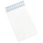 The MH-USA 6 x 9 White Self-Seal Envelopes (500/Case) feature a protective padded design and a top peel-and-seal adhesive strip for secure mailing.