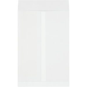 The MH-USA 12 1/2 x 18 1/2 White Jumbo Envelopes (250/Case) feature a vertical seam providing elegant protection for documents against a white background.