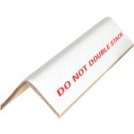 The MH-USA 3 x 3 x 36 .160 edge protector, marked with a red DO NOT DOUBLE STACK, is made from durable cardboard and designed for corner protection. Sold in skids of 1600 units.