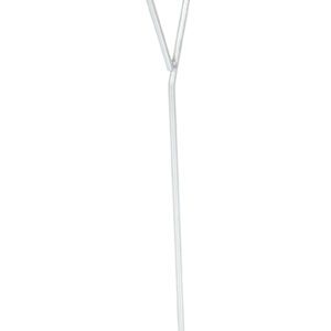 The Vestil Dockleveler Option Pulling Hook is a long, slender metal tool with a triangular handle and small hook, ideal for pulling or manipulating items in grills or similar applications.