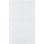 A rectangular frosted glass sheet, like the MH-USA 3 x 5 Flush Cut Foam Pouches (500/Case), has a textured surface that gently obscures whats behind it, offering a soft white hue with a grainy texture.