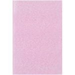 A pink rectangular surface with a glittery finish reflects the sparkle of the MH-USA 4 x 6 Anti-Static Flush Cut Foam Pouches (500/Case), blending style and practicality.