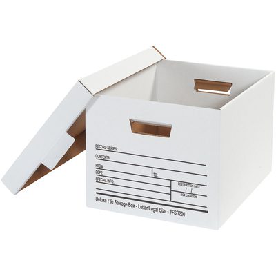 MH-USA 15 x 12 x 10" Deluxe File Storage Boxes (12/Case)