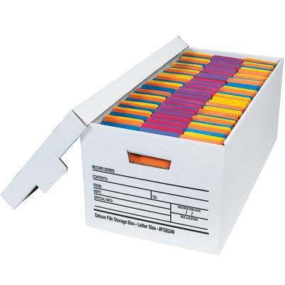 MH-USA 24 x 12 x 10" Deluxe File Storage Boxes (12/Case)