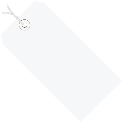 Shipping Tags: 4 3/4 x 2 3/8" White 13 Pt. Shipping Tags - Pre-Strung
