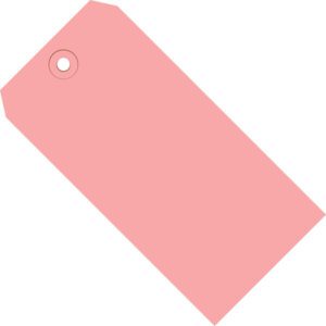 The MH-USA 8 x 4 pink shipping tag, made from durable 13 Pt. material with a right-tilted hole for attachment, comes in packs of 500 per case.