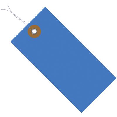 3 1/4" x 1 5/8" Blue Tyvek® Pre-Wired Shipping Tag (100/Case)
